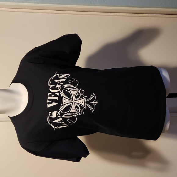 Las Vegas art black L tshirt - Picture 1 of 2
